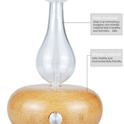 Wood Essential Oil Diffuser Aromatherapy Machine Automatic Alcohol Sprayer, Plug Specification:UK Plug(Light Brown)