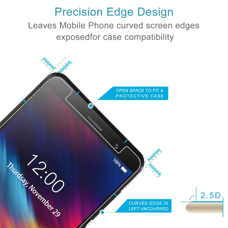 10 PCS 0.26mm 9H 2.5D Tempered Glass Film For Doogee X100