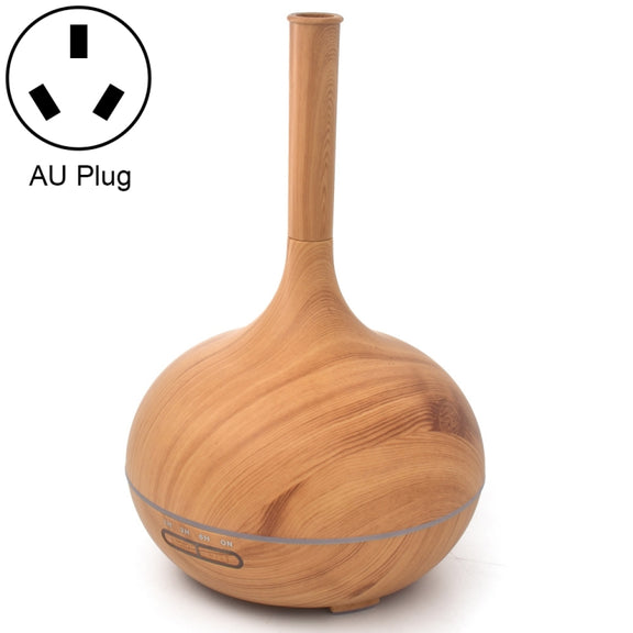 Creative Fragrance Machine Pointed Mouth Humidifier Automatic Alcohol Sprayer with Colorful LED Light, Plug Specification:AU Plug(Light Brown)