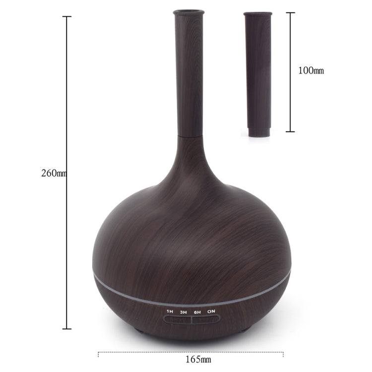 Creative Fragrance Machine Pointed Mouth Humidifier Automatic Alcohol Sprayer with Colorful LED Light, Plug Specification:EU Plug(Dark Brown)