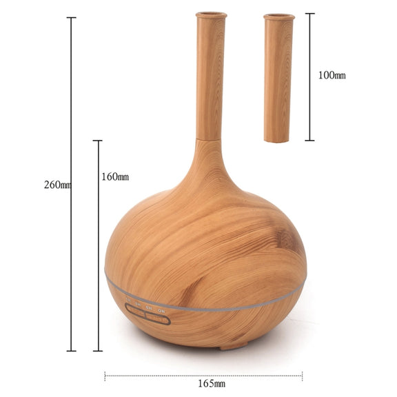 Creative Fragrance Machine Pointed Mouth Humidifier Automatic Alcohol Sprayer with Colorful LED Light, Plug Specification:UK Plug(Light Brown)
