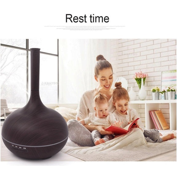 Creative Fragrance Machine Pointed Mouth Humidifier Automatic Alcohol Sprayer with Colorful LED Light, Plug Specification:US Plug(Light Brown)