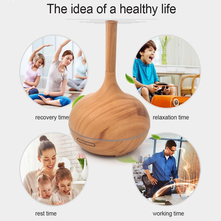 Creative Fragrance Machine Pointed Mouth Humidifier Automatic Alcohol Sprayer with Colorful LED Light, Plug Specification:US Plug(Light Brown)