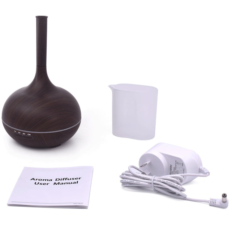 Creative Fragrance Machine Pointed Mouth Humidifier Automatic Alcohol Sprayer with Colorful LED Light, Plug Specification:US Plug(Dark Brown)