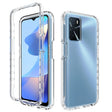 For OPPO A16 Shockproof High Transparency Two-color Gradual Change PC+TPU Candy Colors Phone Protective Case(White) - OPPO Cases by PMC TechLife | Online Shopping South Africa | PMC TechLife | Buy Now Pay Later Mobicred