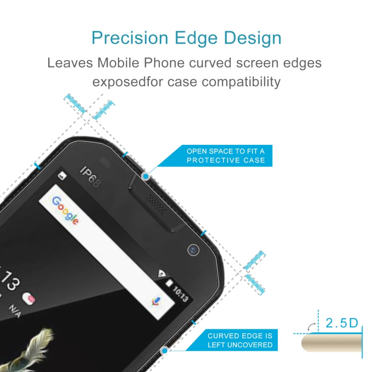 10 PCS 0.26mm 9H 2.5D Tempered Glass Film For Doogee S30