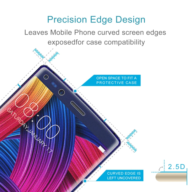 50 PCS 0.26mm 9H 2.5D Tempered Glass Film For Doogee MIX 2