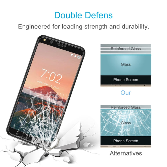 50 PCS 0.26mm 9H 2.5D Tempered Glass Film For Doogee X53