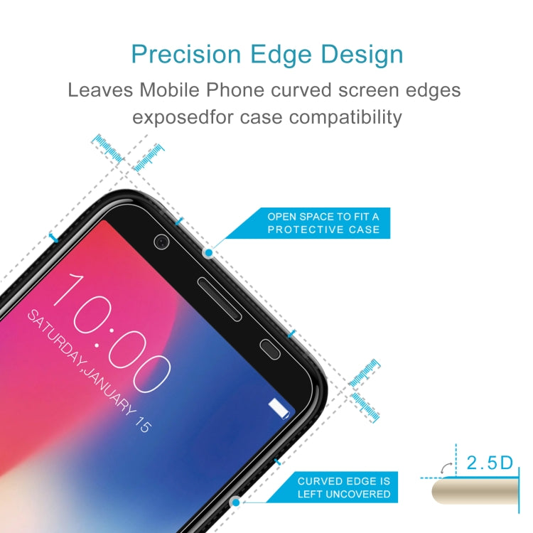 50 PCS 0.26mm 9H 2.5D Tempered Glass Film For Doogee X55