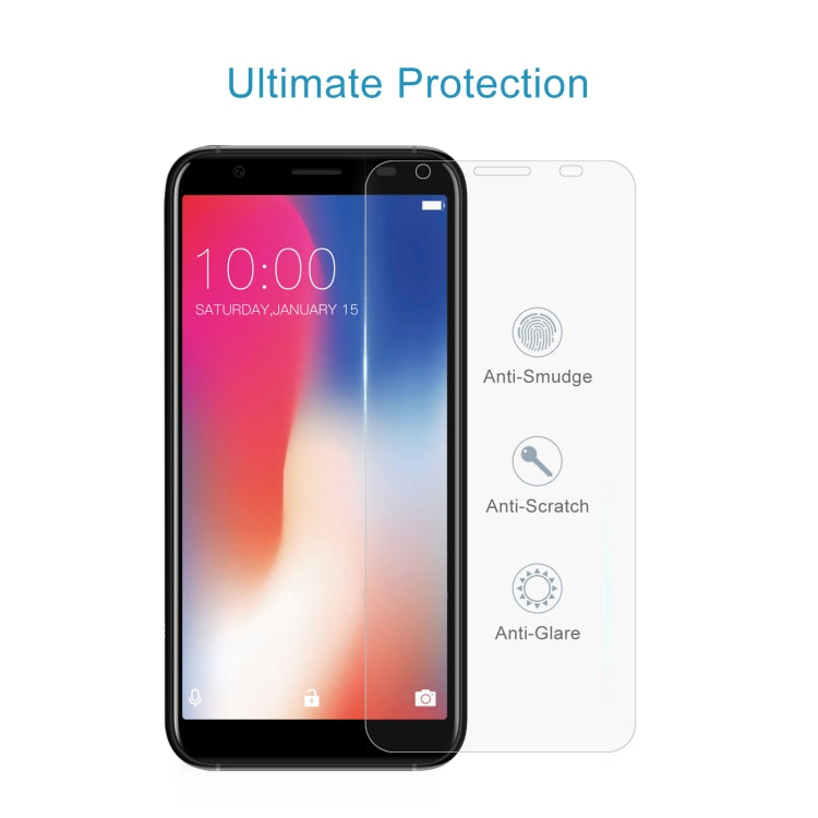 50 PCS 0.26mm 9H 2.5D Tempered Glass Film For Doogee X55