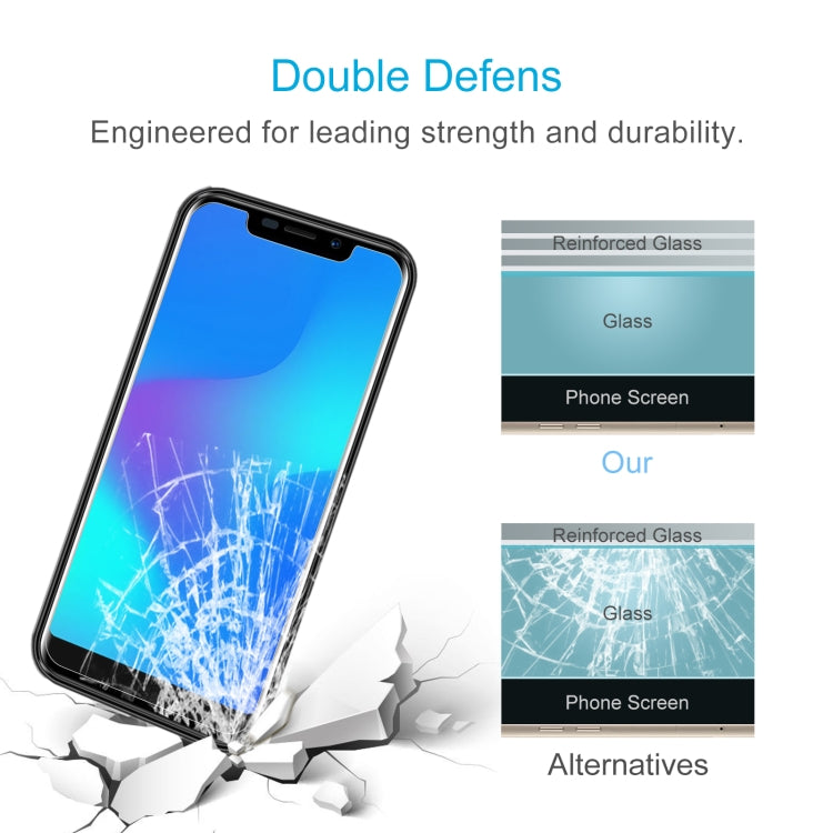 50 PCS 0.26mm 9H 2.5D Tempered Glass Film For Doogee X70