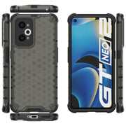 For OPPO Realme GT Neo2 5G Shockproof Honeycomb PC + TPU Phone Case(Black)