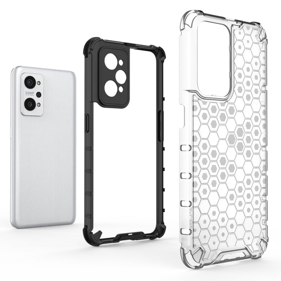 For OPPO Realme GT Neo2 5G Shockproof Honeycomb PC + TPU Phone Case(Black)
