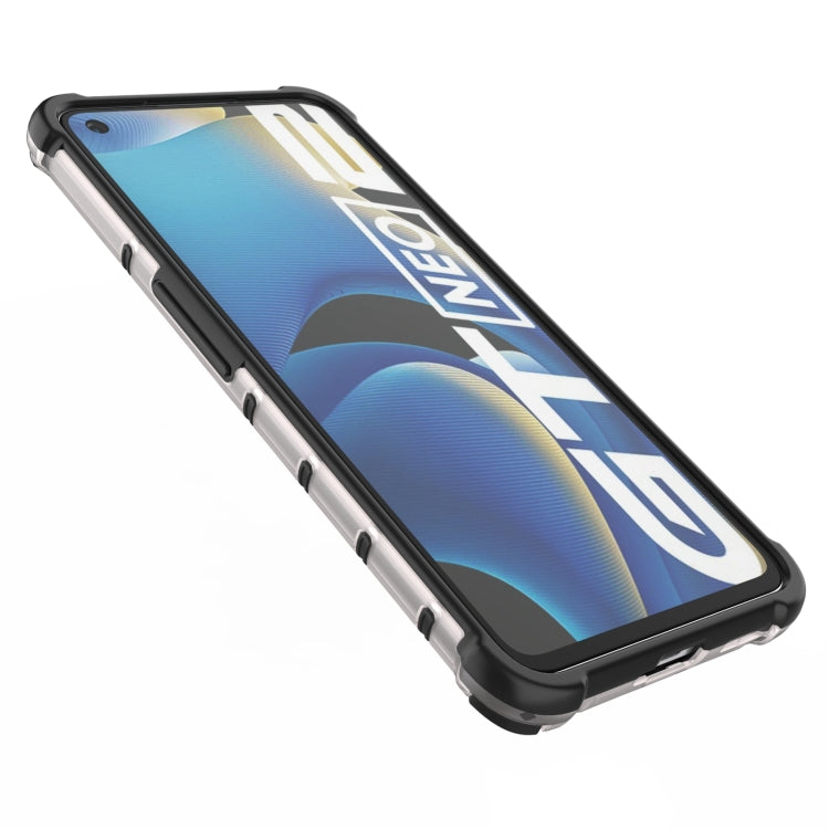 For OPPO Realme GT Neo2 5G Shockproof Honeycomb PC + TPU Phone Case(Black)