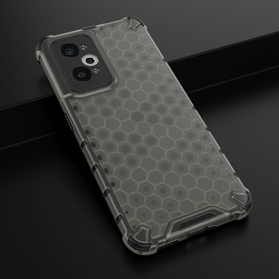 For OPPO Realme GT Neo2 5G Shockproof Honeycomb PC + TPU Phone Case(Black)