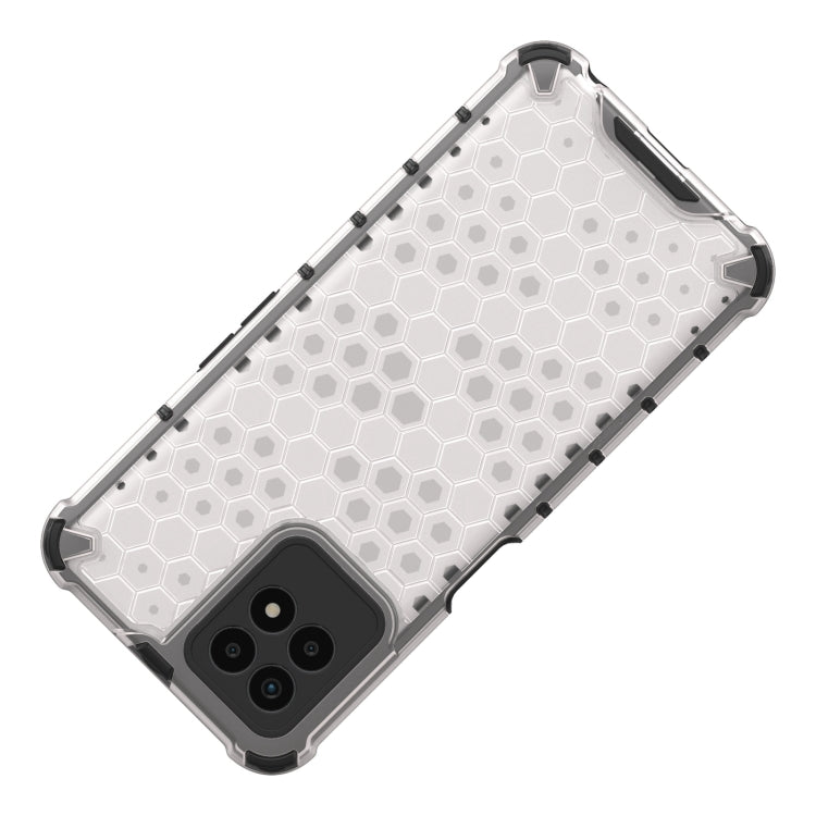 For OPPO Realme 8i Shockproof Honeycomb PC + TPU Phone Case(Black)