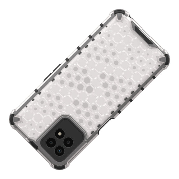 For OPPO Realme 8i Shockproof Honeycomb PC + TPU Phone Case(Black)