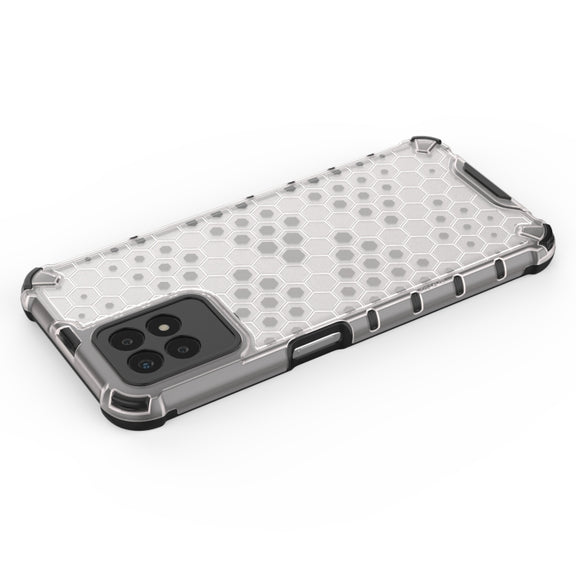 For OPPO Realme 8i Shockproof Honeycomb PC + TPU Phone Case(Black)