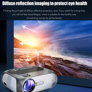 T7 1920x1080P 200 ANSI Portable Home Theater LED HD Digital Projector, Basic Version,US Plug(Black)