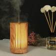 USB 200ml Hollow-out Forest Pattern Wooden Essential Oil Aromatherapy Machine Ultrasonic Humidifier Automatic Alcohol Sprayer(Light Brown-2) - free shipping - PMC TechLife - Order now!
