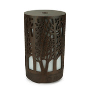 200ml Hollow-out Forest Pattern Wooden Essential Oil Aromatherapy Machine Ultrasonic Humidifier Automatic Alcohol Sprayer, Plug Specification:US Plug(Dark Brown-3)