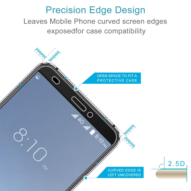 50 PCS 0.26mm 9H 2.5D Tempered Glass Film For Blackview S6