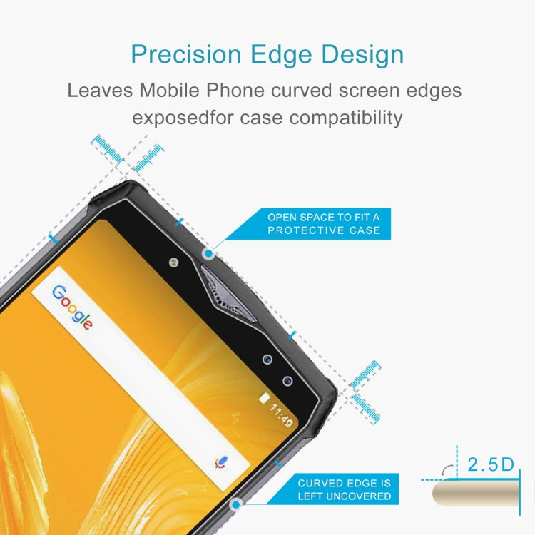 50 PCS 0.26mm 9H 2.5D Tempered Glass Film For Ulefone Power 5