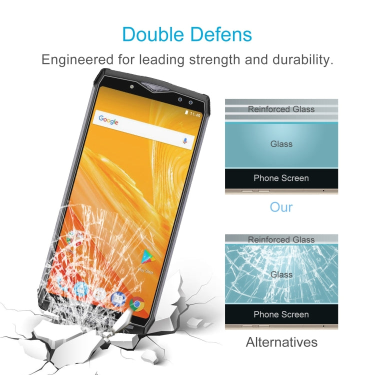 50 PCS 0.26mm 9H 2.5D Tempered Glass Film For Ulefone Power 5