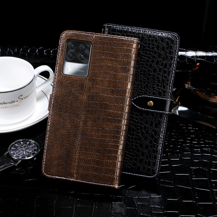For Cubot X50 idewei Crocodile Texture Horizontal Flip Leather Case with Holder & Card Slots & Wallet(Black)