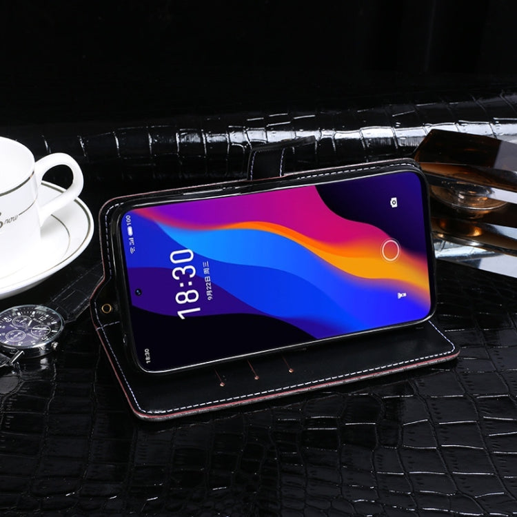 For Meizu 18x idewei Crocodile Texture Horizontal Flip Leather Case with Holder & Card Slots & Wallet(Black)