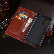 For Cubot X50 idewei Crazy Horse Texture Leather Case with Holder & Card Slots & Wallet(Sky Blue)