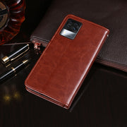 For Cubot X50 idewei Crazy Horse Texture Leather Case with Holder & Card Slots & Wallet(White)