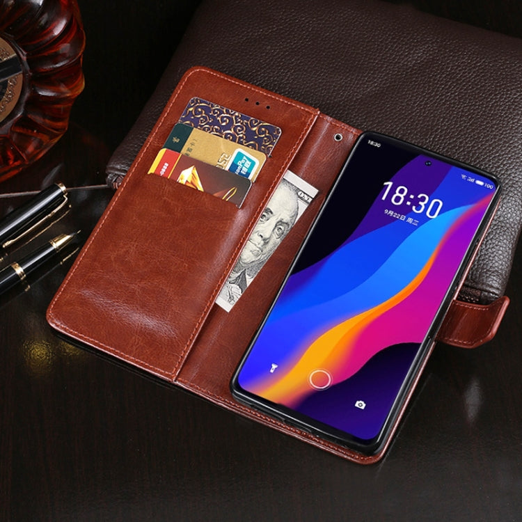 For Meizu 18x idewei Crazy Horse Texture Leather Case with Holder & Card Slots & Wallet(White)