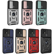 For OPPO Realme C21/C20/C11 2021 Sliding Camera Cover Design TPU+PC Phone Protective Case(Blue)