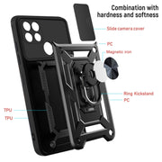 For OPPO Realme C21/C20/C11 2021 Sliding Camera Cover Design TPU+PC Phone Protective Case(Blue)