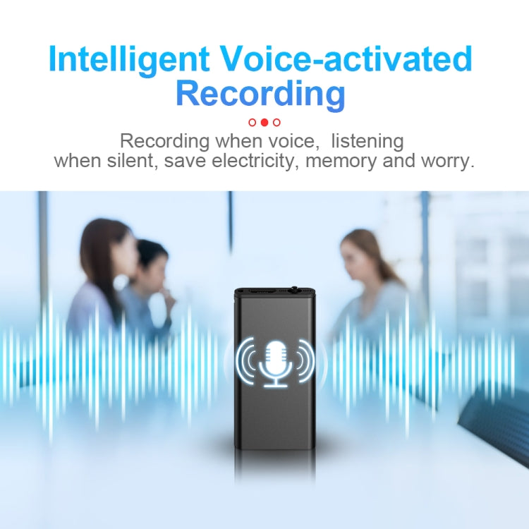 Q1 Intelligent HD Noise Reduction Voice Control Recorder, Capacity:8GB(Black)