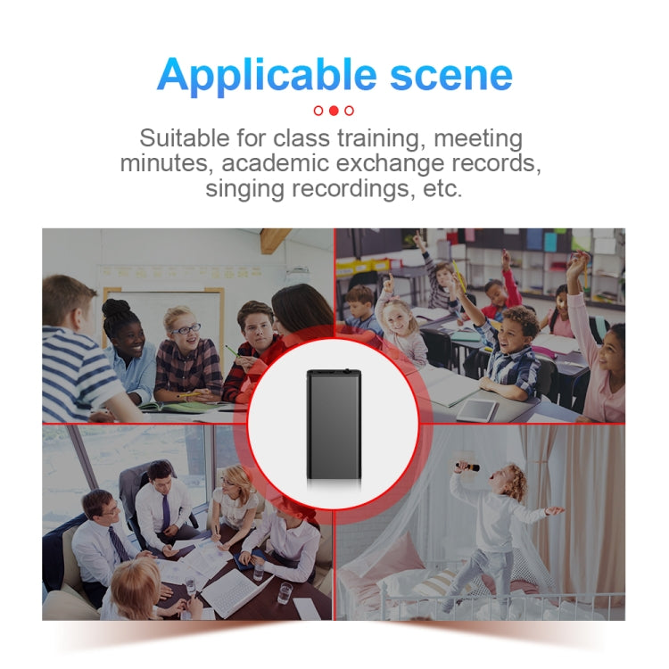 Q1 Intelligent HD Noise Reduction Voice Control Recorder, Capacity:8GB(Black)