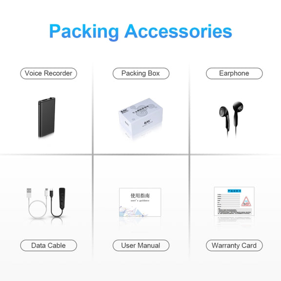 Q1 Intelligent HD Noise Reduction Voice Control Recorder, Capacity:16GB(Black)