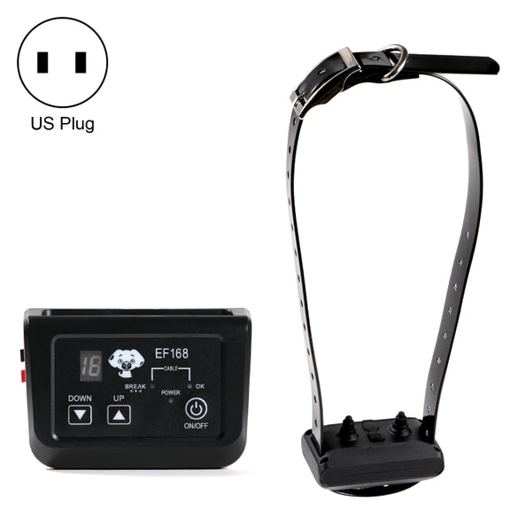EF168 Wired Rechargeable Water-resistant Pet Electronic Fence Dog Training Device, Style:1 to 1(US Plug)