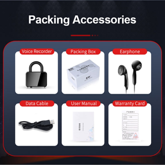 Q11 Intelligent HD Noise Reduction Lock Voice Recorder, Capacity:32GB(Black)