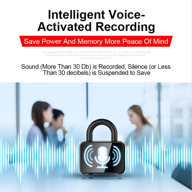 Q11 Intelligent HD Noise Reduction Lock Voice Recorder, Capacity:32GB(Black)