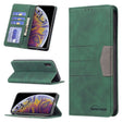 For iPhone X / XS Magnetic Splicing Leather Phone Case(Green) - More iPhone Cases by PMC TechLife | Online Shopping South Africa | PMC TechLife