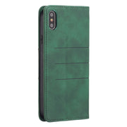 For iPhone X / XS Magnetic Splicing Leather Phone Case(Green)