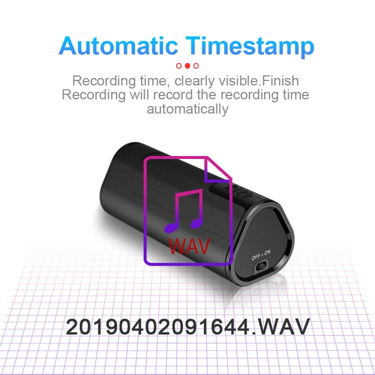 Q51 Intelligent HD Noise Reduction Remote Voice Control Recorder, Capacity:4GB(Black)