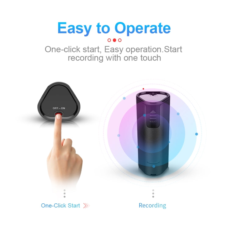 Q51 Intelligent HD Noise Reduction Remote Voice Control Recorder, Capacity:4GB(Black)