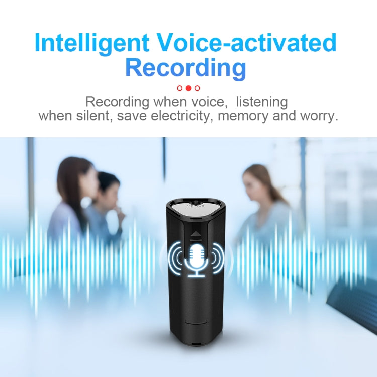 Q51 Intelligent HD Noise Reduction Remote Voice Control Recorder, Capacity:16GB(Black)