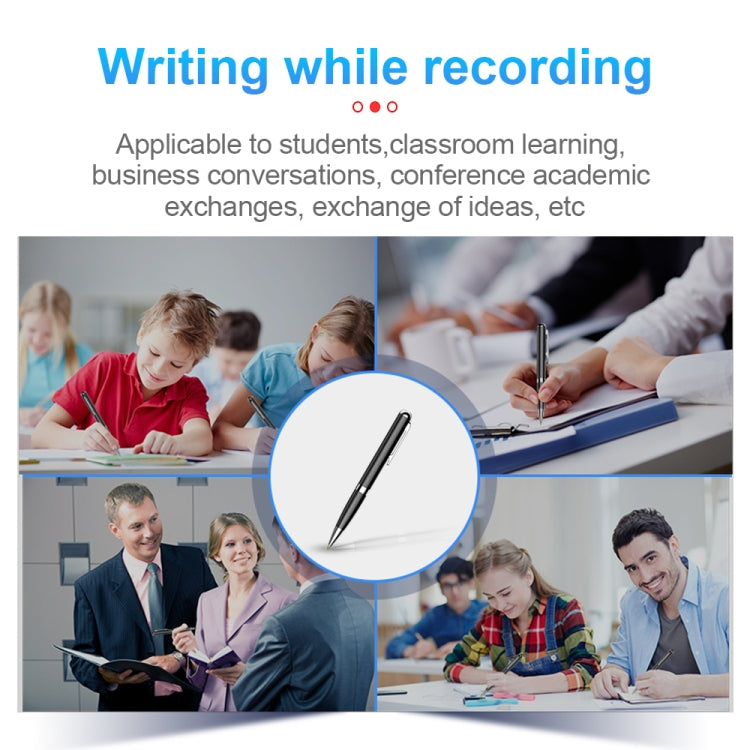 Q96 Intelligent HD Digital Noise Reduction Recording Pen, Capacity:4GB(Black)