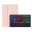 AHV7-AS Lambskin Texture Tri-color Backlight Bluetooth Keyboard Leather Tablet Case with Touchpad For Honor Tablet V7 Pro(Pink) - Huawei Keyboard by PMC TechLife | Online Shopping South Africa | PMC TechLife