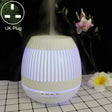 400ml Hollow-out LED Humidifier Wood Grain Air Purifier Aromatherapy Machine Automatic Alcohol Sprayer with Colorful LED Light, Plug Specification:UK Plug(White) - free shipping - PMC TechLife - Order now!