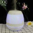 400ml Hollow-out LED Humidifier Wood Grain Air Purifier Aromatherapy Machine Automatic Alcohol Sprayer with Colorful LED Light, Plug Specification:US Plug(White) - free shipping - PMC TechLife - Order now!
